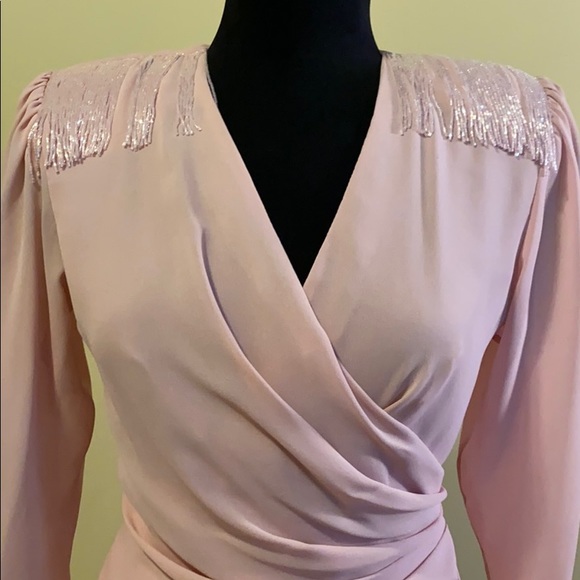 VINTAGE CLASSY ABBY KENT BLUSH COCKTAIL DRESS 4 - Picture 6 of 11
